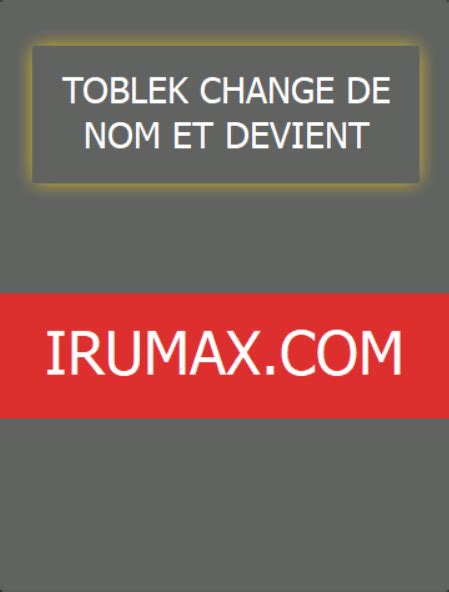 noklav change de nom|Toblek ferme définitivement et  .